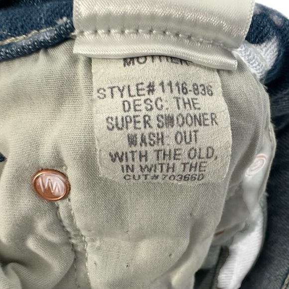 MOTHER Jeans Womens The Super Swooner Sz 25 Light Wash Denim Skinny - Picture 10 of 11